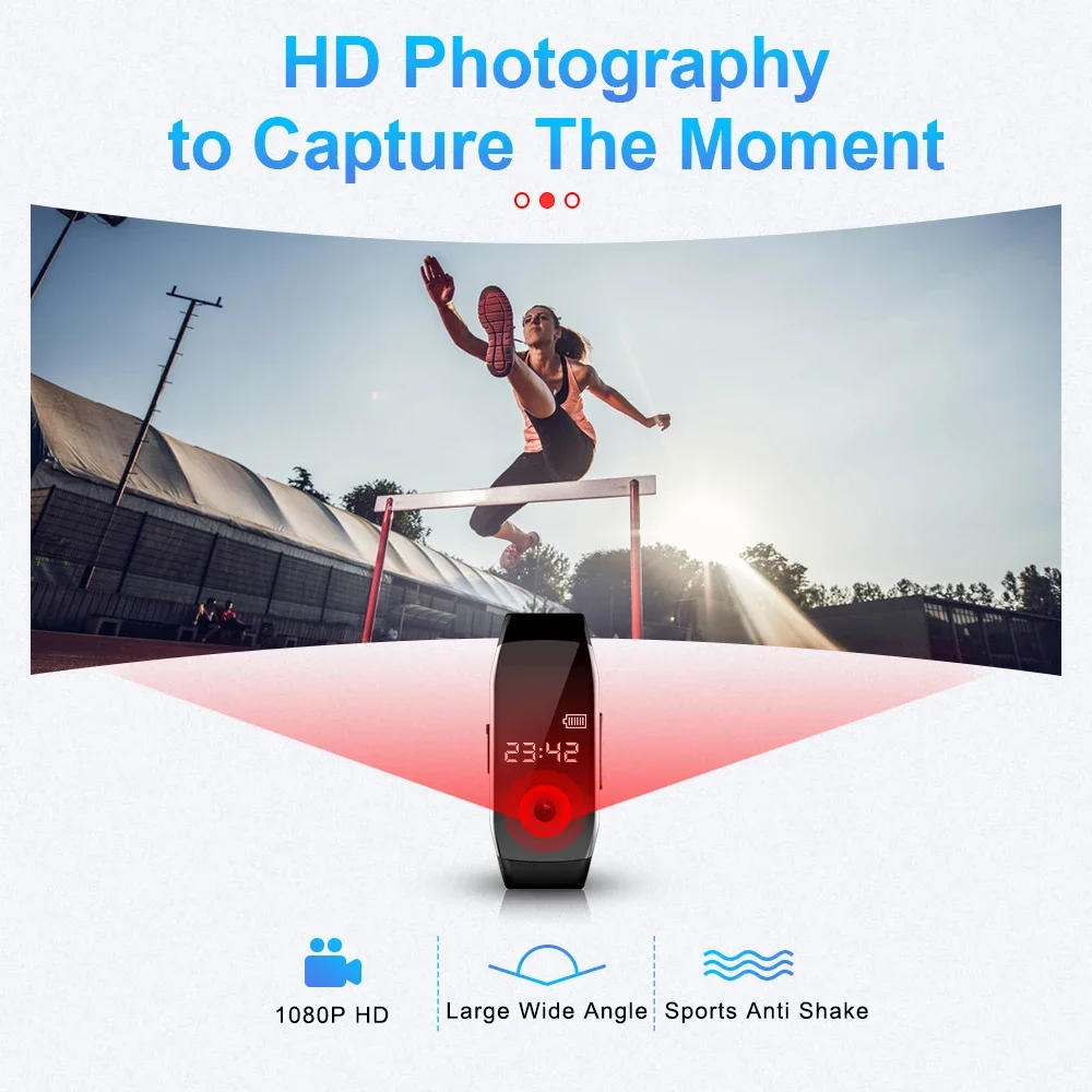 Description Picture 6 of itemHigh Definition  Mini 1080P Camera SportsWatch  Wearable Monitoring Home Safety Monitor DV Camera Small Camera Human Body Camera