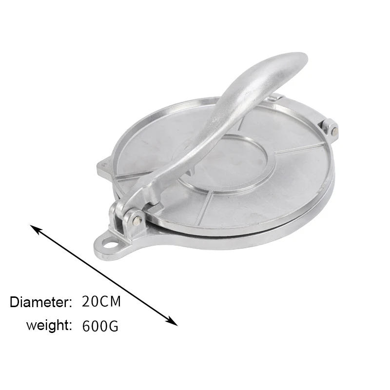 Description Picture 6 of item16/20cm DIY Tortilla Press Maker Aluminium Alloy Manual Corn Tortillas Dough Pressing Tools Kitchen Bakeware Cooking Accessories