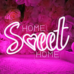 Sweet Home LED Neon Sign Dimmable Neon Light Sign For Wall Decor Party Family Room Decor Wedding Aesthetic Birthday Art Gift