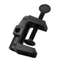 Cantilever Bracket Clamp Non-Slip Plastic Stand Clip C Shape Broadcast Mic Stand Clamp for Microphone Desk Lamp Ringlight