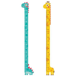 50JC PVC Wall Growth Chart Adhesive Decor Decorative Decal Baby Height Measure Ruler