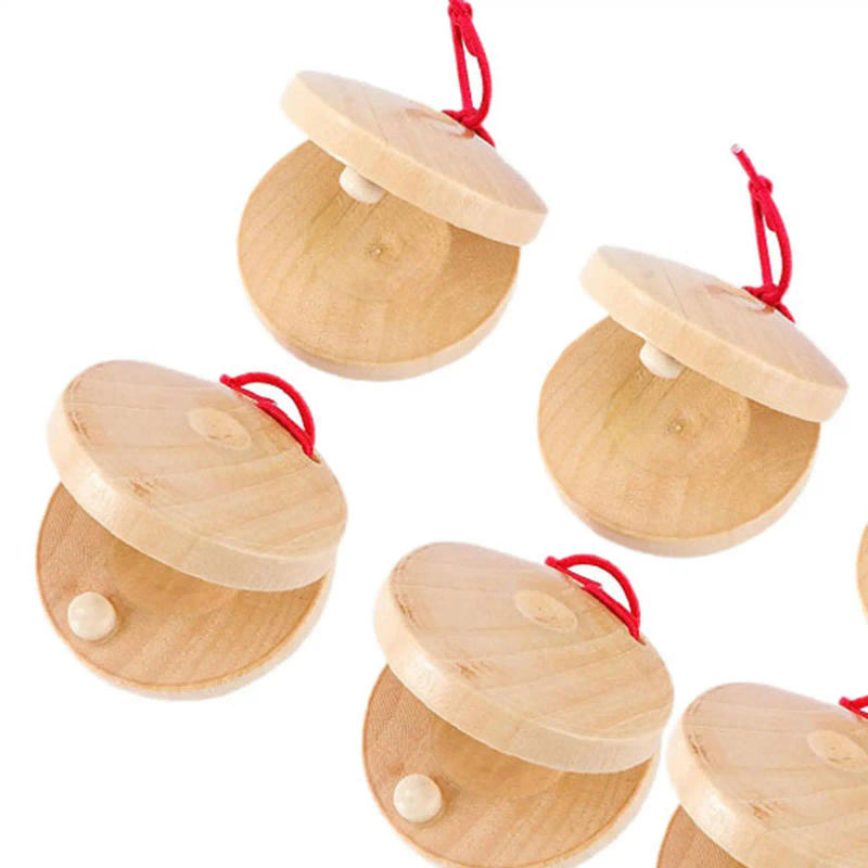 Description Picture 6 of itemWooden Castanets Musical Castanets Rhythm Toys Percussion Instrument for