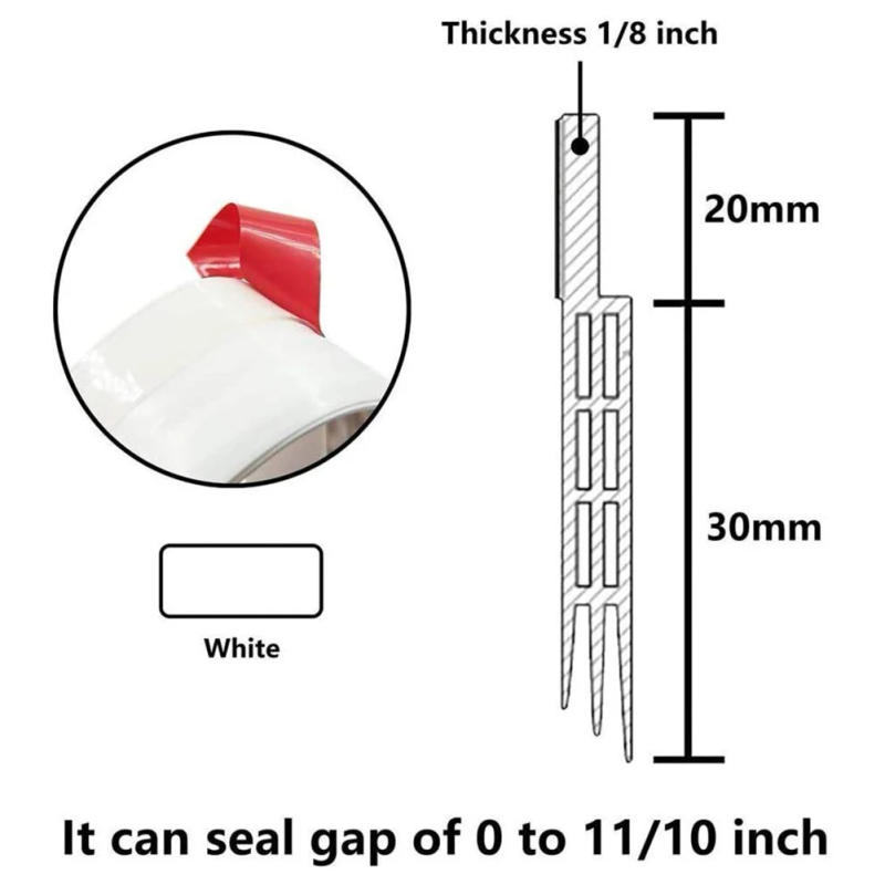 Description Picture 6 of item1pcs 1M Windproof Seal Strip Draught Excluder Stopper Door Bottom Double Protector Doorstop Dust-proof Blocker Sealer Soundproof