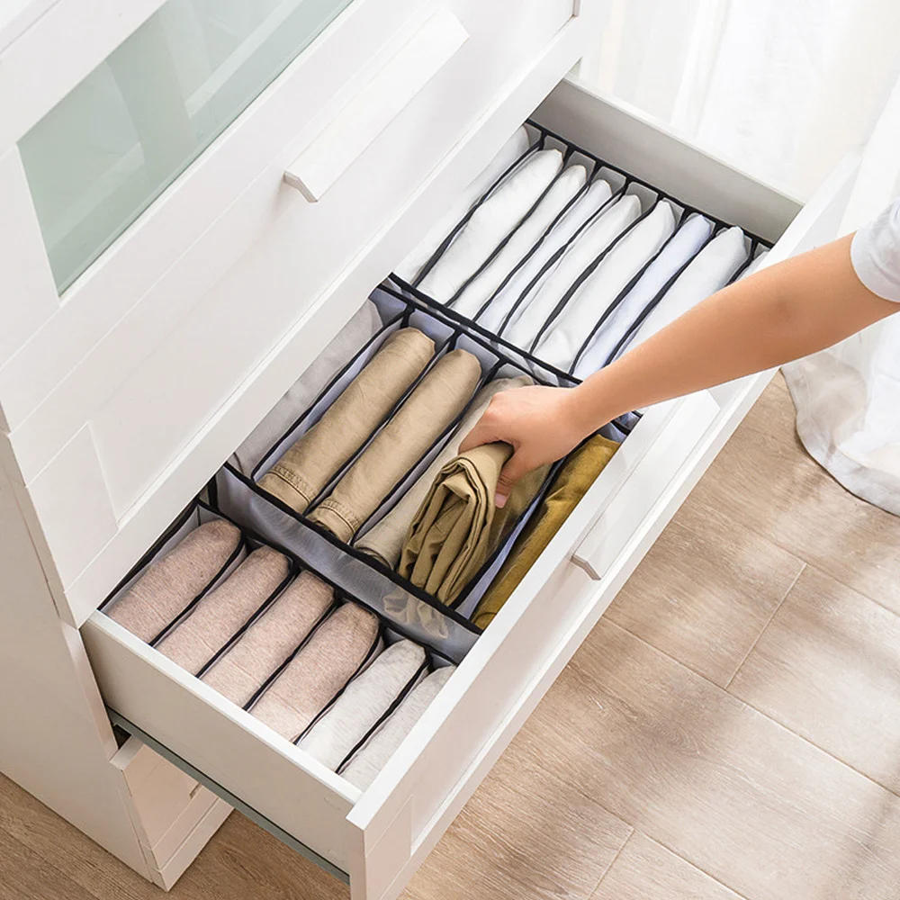 Description Picture 2 of itemJeans Storage Organization Underwear Bra Socks Scarf  Pants Storage Box Cabinet Drawer Organizer Wardrobe Clothing Storage Box