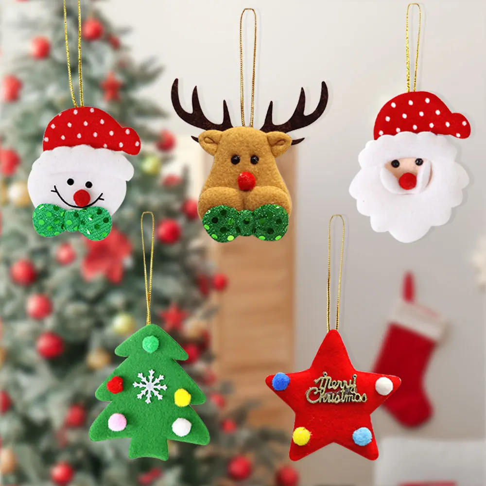 Description Picture 2 of itemNew Christmas Tree Pendant & Drop Ornaments Snowman Elk Small Pendant Christmas Home Decoration Star Pendant for Xmas 2024