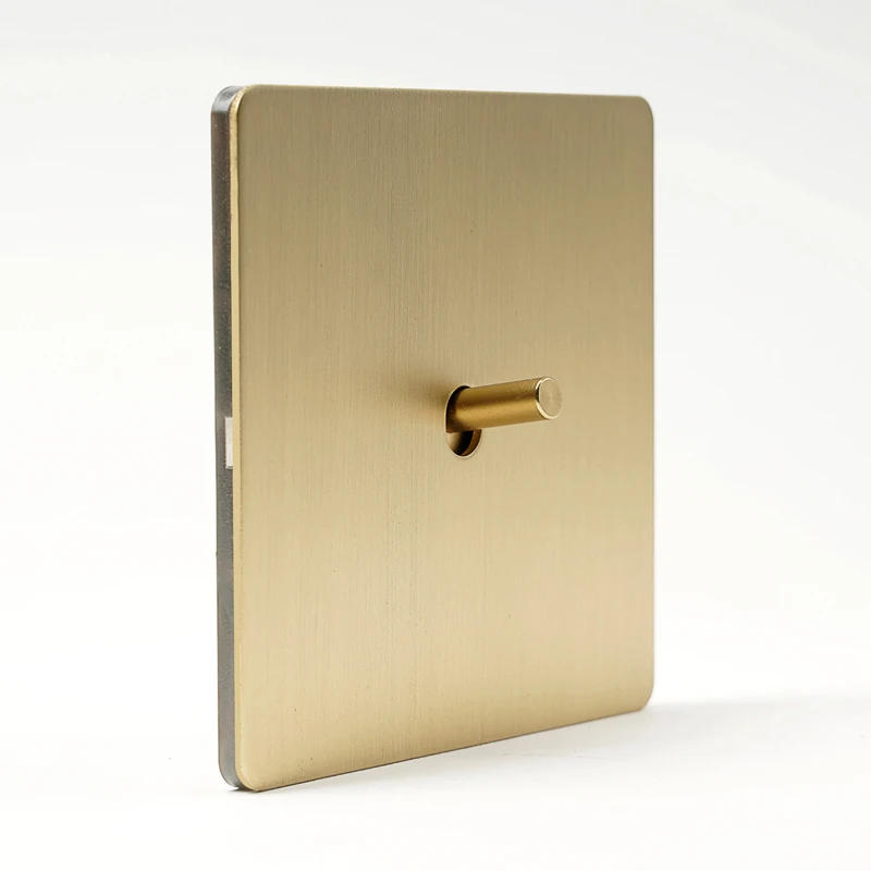 Description Picture 3 of itemWall Light Toggle Switch Gold Stainless Steel Panel 1-4 Gang 2 Way Switch EU Socket For Home