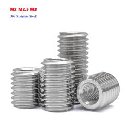 2pcs M2 M2.5 M3 304 Stainless Steel Internal And External Nut Thread Conversion Socket Screw Thread Sheath Straight Screw