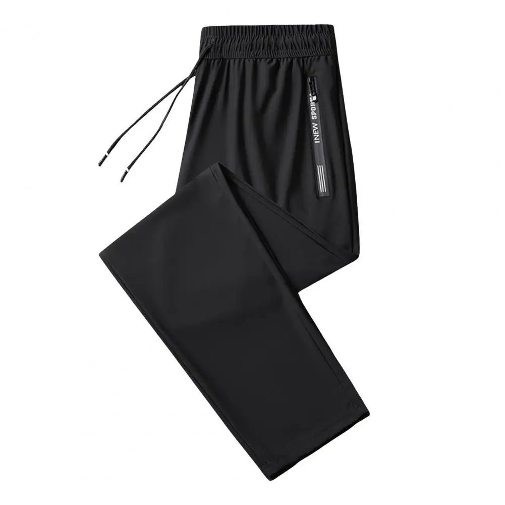 Men Sport Pants Loose Ice Silk