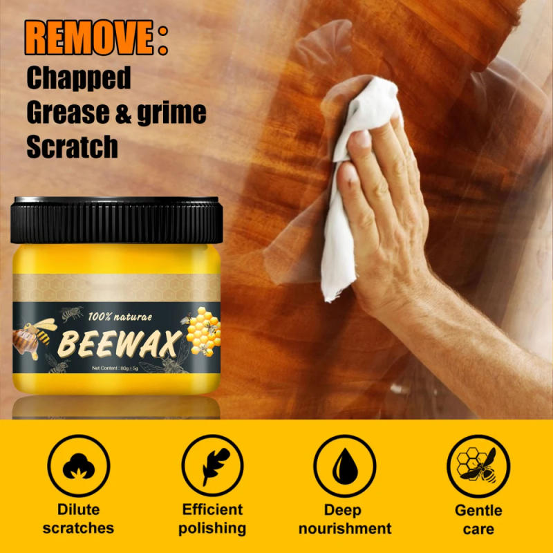 Description Picture 2 of itemFurniture Polishing Beeswax Natural Wood Seasoning Beeswax Polishing Beewax Waterproof Wood Wax Polish Wooden Floor Care Bee Wax
