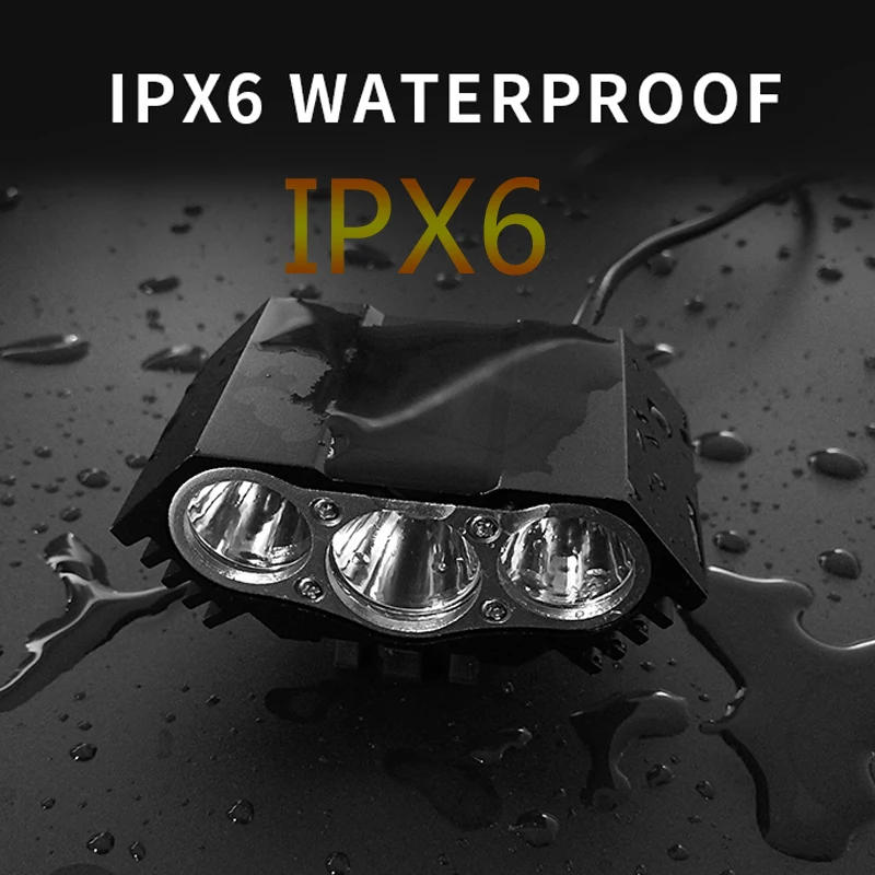 Description Picture 5 of item3xT6 LED Bicycle Front Light Bike Headlight Flashlight Waterproof Mountain Cycling Lamp 2700 Lumen Headlamp