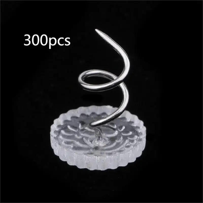 Description Picture 6 of itemScrew Nail Transparent Round Head Indoor Spiral Nail Furniture Sofa Nail Pins Home Wall Decoration Fasteners&fixing Accessory