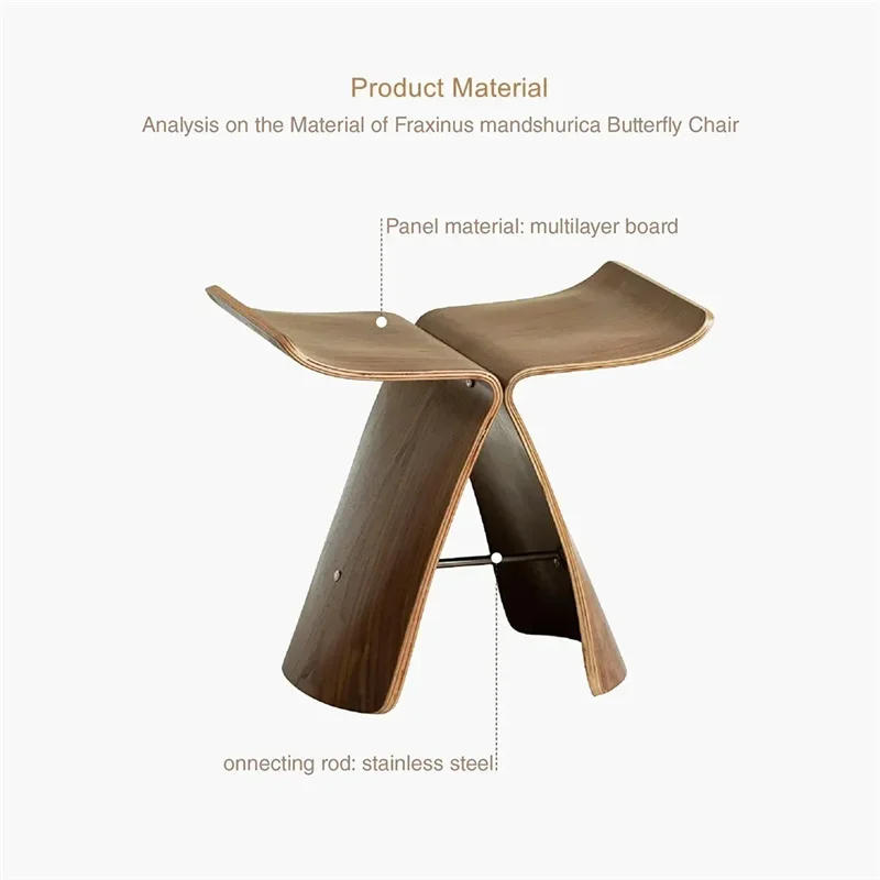 Description Picture 6 of itemNordic Creative Design Butterfly Chair Side Table Corner Table Living Room Stool Art-Stool Bathroom Chair Home Furniture