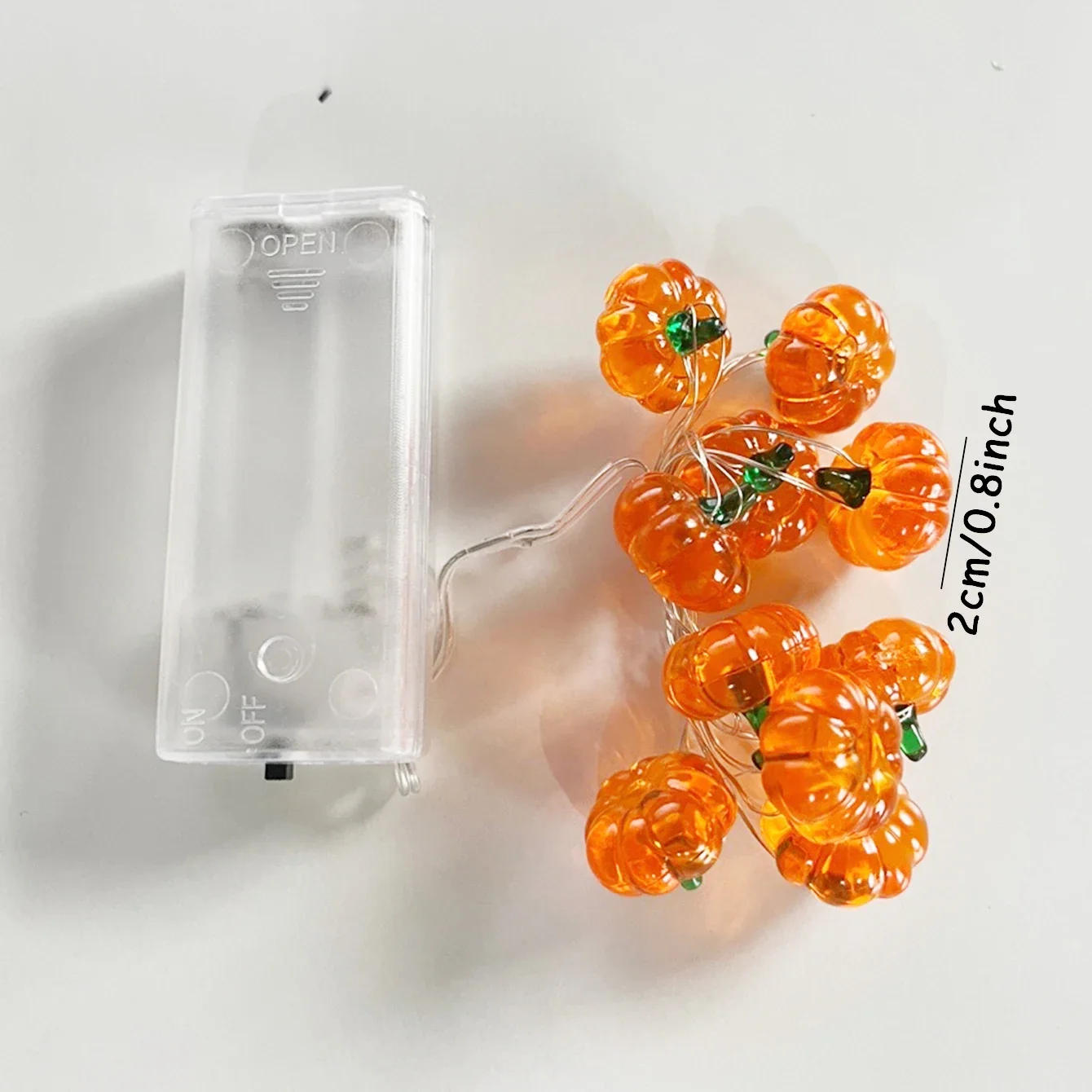 Description Picture 3 of item1m 10LED Halloween Pumpkin Hanging Lantern String Light Kids Birthday Party Halloween Home Decoration Lantern Lamp Props
