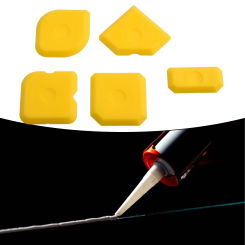Sealant Tool Silicone Applicator Grout Applicator Seaming Tool Silicone 5pcs Yellow Home Improvement Home Plumbing