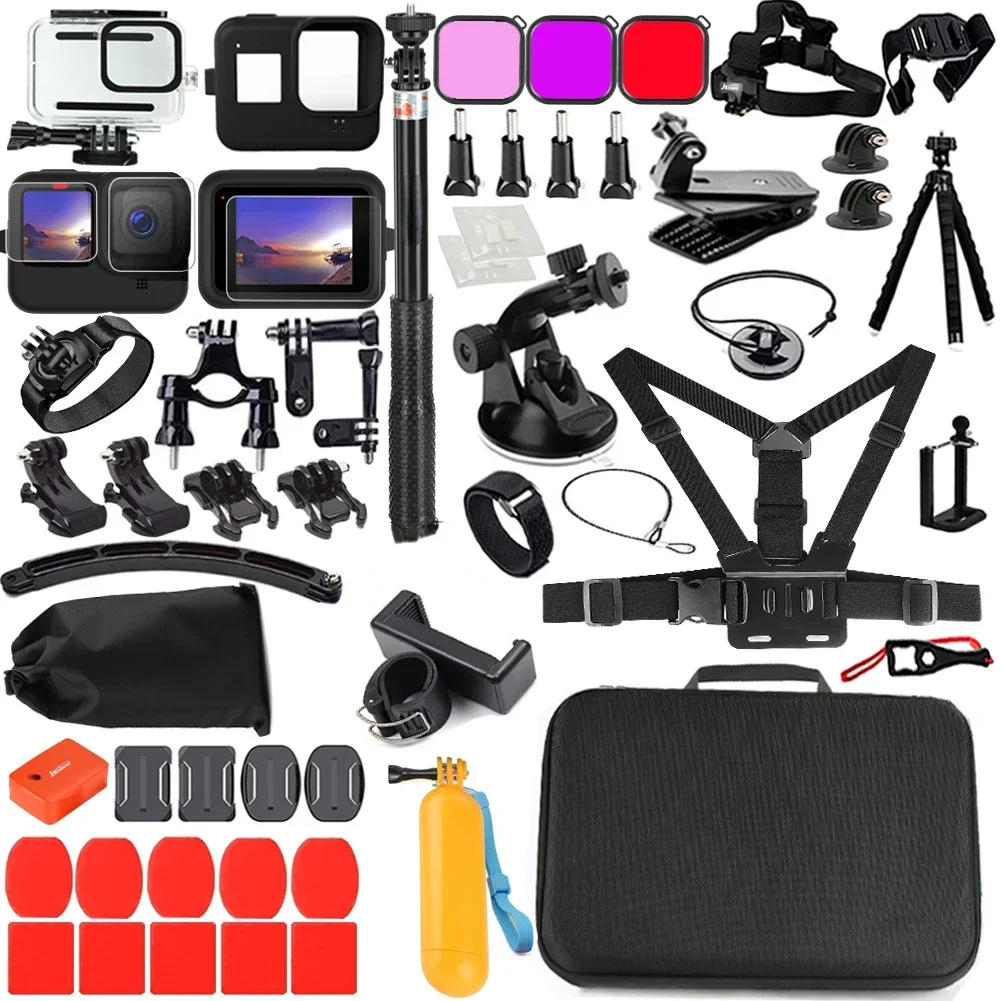 Description Picture 2 of itemTripod monopod Accessories Kit for Gopro Hero 10 9 Waterproof Housing Screen Film