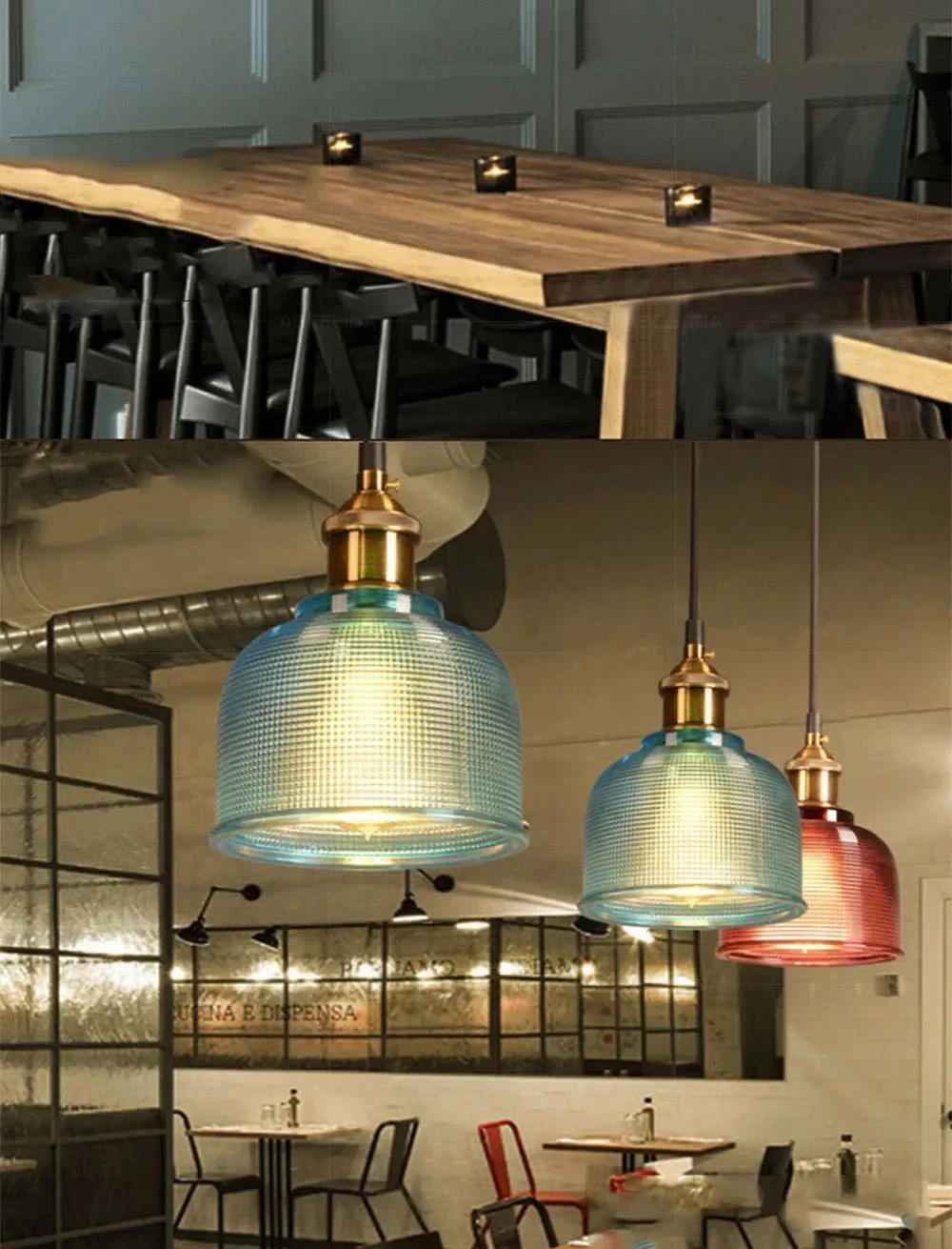 Description Picture 4 of itemGlass Retro Chandelier Stained Glass Dining Room Pendant Lamp Living Room Bar Bedside Study Entrance Balcony Decoration Light