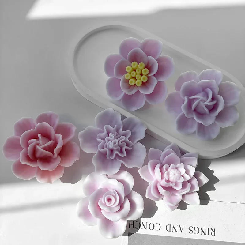 Description Picture 6 of itemSilicone Mold for Floral Scented Candles Rose Crystal Drip Glue Aromatherapy Decoration Mold DIY Resin Chocolate Baking Mould