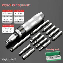 7/13 PCS Impact Screwdriver Hand Manual Reversible Impact Driver Set Durable Remove Disengage Rusted Fasteners Or Frozen Bolts