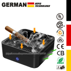 Air Purifier Smokeless Ashtray for Cigarette Smoker, USB Rechargeable Smoke Grabber Ash Tray for Indoor Outdoor Home Office Car