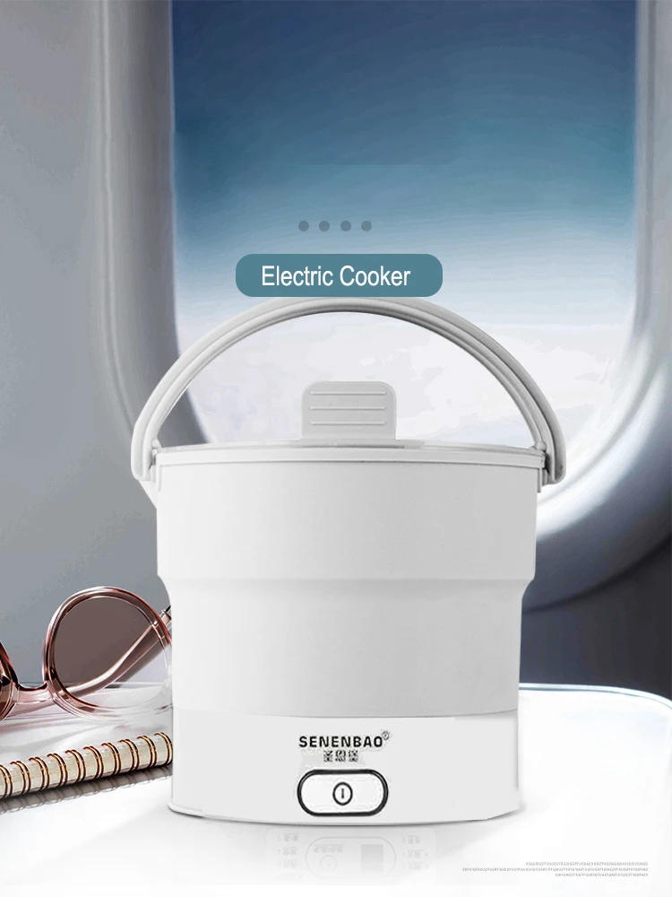 Description Picture 2 of itemFoldable Electric Cooker 110V/220V Mini Multifunction Hot Pot Food Steamer Cooking Machine for Dormitory Noodle Cooker for Trave