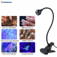 LED UV Ultraviolet Phone Glue Curing Lamp UV Led Nail Lamp for Gel Nails Portable Clamp Flexible Desk Lamps for Mobile Repair