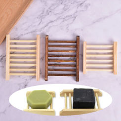 Wooden Soap Dish Storage Tray Holder Bath Shower Natural Wood Plate Bathroom