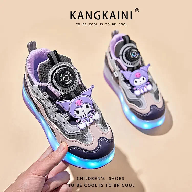 Description Picture 5 of itemChildren's roller skates Fashion outdoor sports walking shoes 2024 New LED light shoes Cute girls kids sneakers Christmas gift