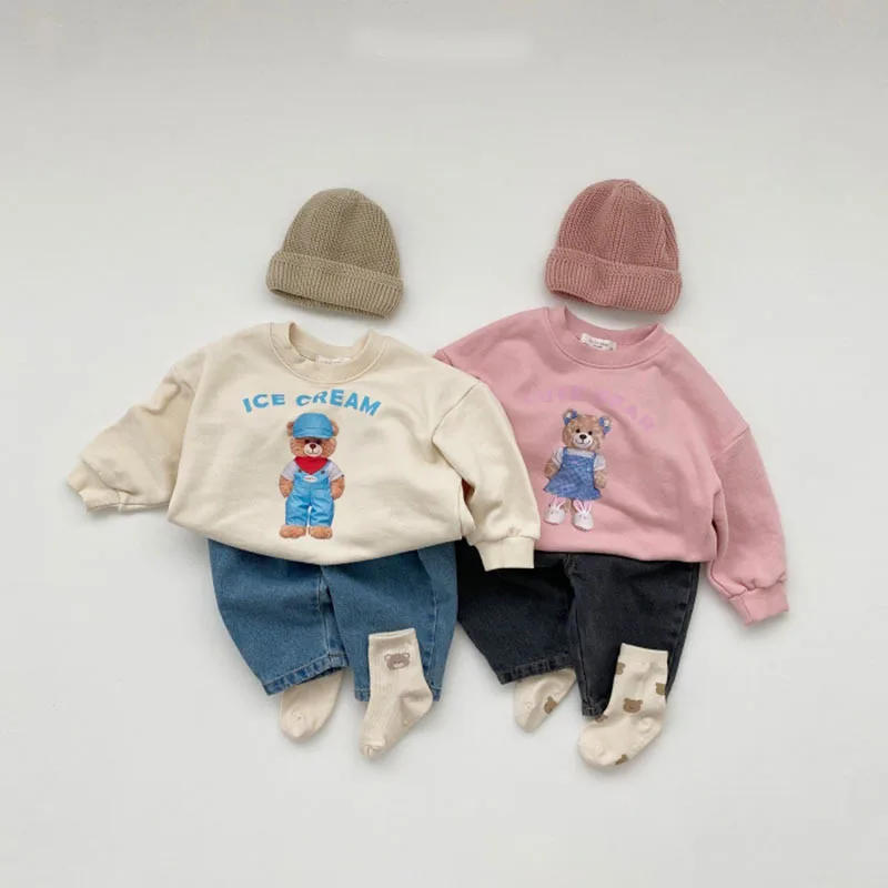 Description Picture 3 of item2025 New Baby Casual Denim Trousers Fashion Boys Jean Solid Toddler Loose Pants Baby Girls Harem Pants Infant Denim Clothes