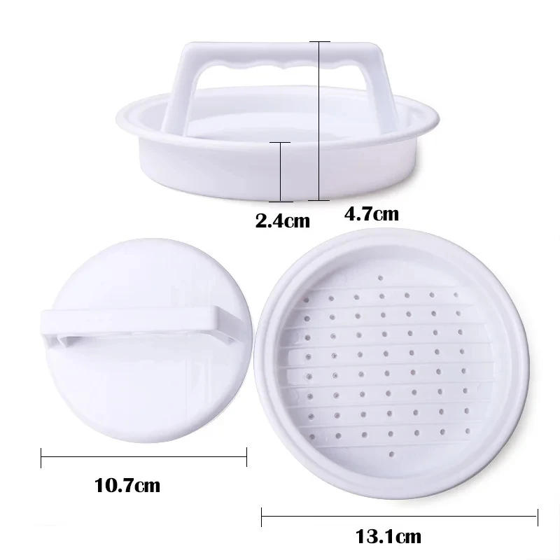 Description Picture 3 of item1Pcs Hamburger Press Stuffed Burger Press Plastic Meat Grill Party BBQ Burger Maker Mould Hamburger Maker Kitchen Tool