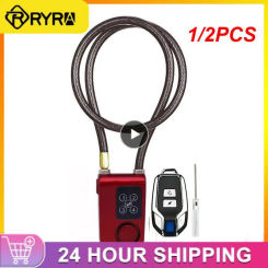 1/2PCS Smart Alarm Lock Anti-Theft Chain For Bike Gate APP Wireless Remote Control Blue Electric Door Spiral Four-digit
