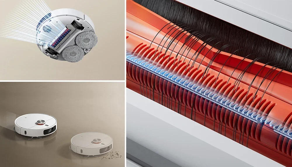 Description Picture 5 of itemIconic Brand MIJIA D103CN OMNI Infinite Robot MOP Vacuum Cleaner M30S Self Cleaning Hair Cutting Empty Dust Home Dirt Disposal Machine