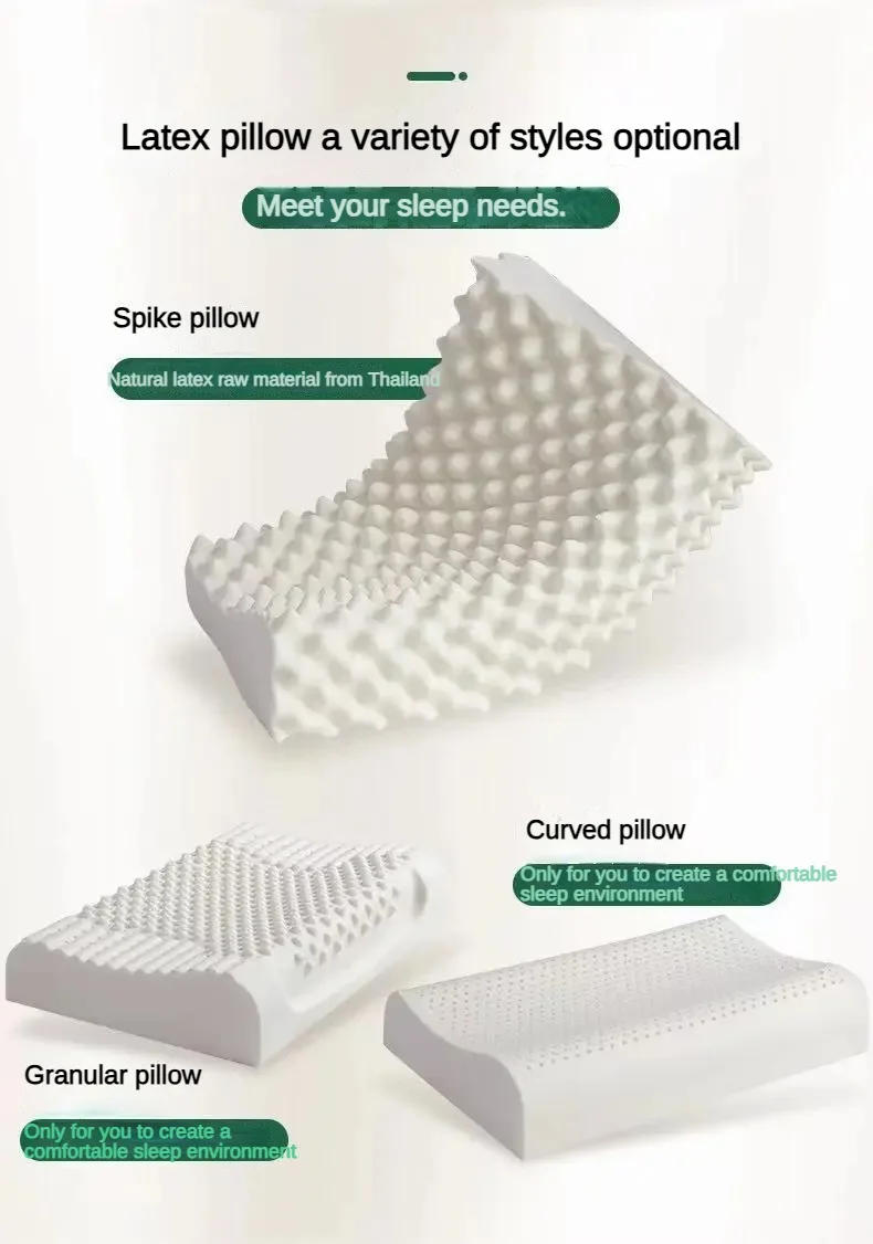 Description Picture 6 of itemThailand Natural Latex  Adult Pillow Core Massage Pillow Core Gift Children's Latex Pillow Manufacturer Wholesale