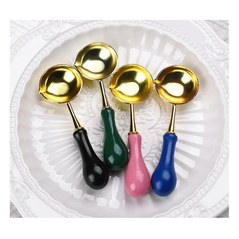 Description Picture 5 of itemWax Seal Stamp Set Wax Bead Stick Heater Pot Furnace Wax Seal Melting Spoon Heater Craft Supplies With Wood Handle