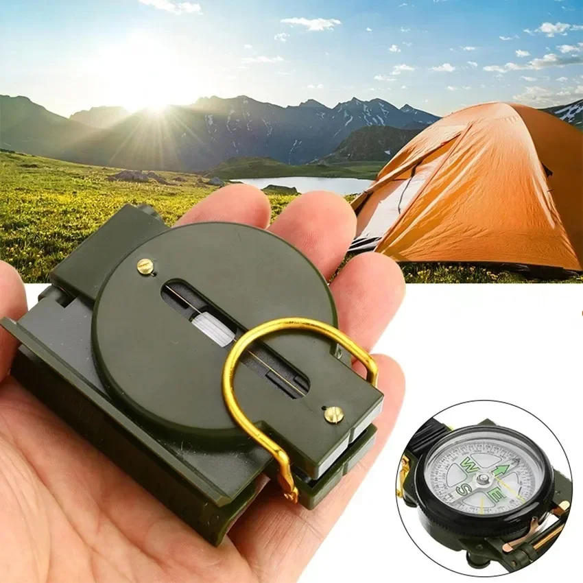 Description Picture 2 of itemNew Portable Compass Outdoor Camping Folding Compass Green Hiking Survival Trip Precision Navigation Expedition Tool