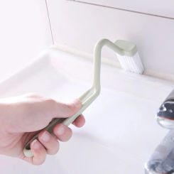 1Pc Curved Toilet Brush with Hanging Hole S-Shape Sink Stove Brush MIni Toilet Scrubber Brush for Bathroom Cleaning Accessories