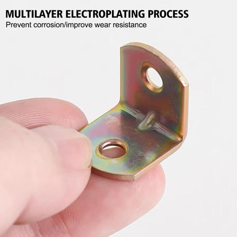 Description Picture 3 of itemThickened cold rolled steel Angle iron laminate L - type right Angle code furniture hardware link pieces corner bracket