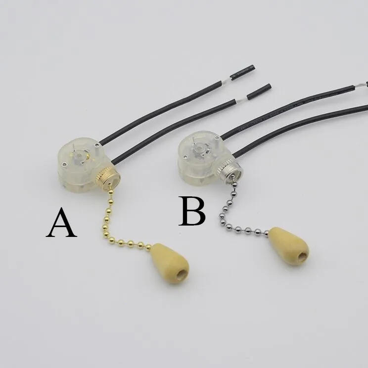 Description Picture 6 of item4pcs/Lot  Pull Chain Switches 3A/250V 6A/125V Ceiling Fan Wall Lamp Lights Easy Touched Switch 2 Wire Connector Mayitr