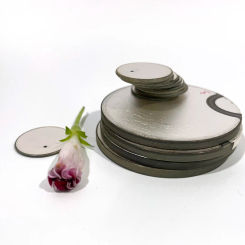 10PCS/lot 15x2 mm 1MHz PZT4 Disk Piezo Ceramic Electrodes on the one side