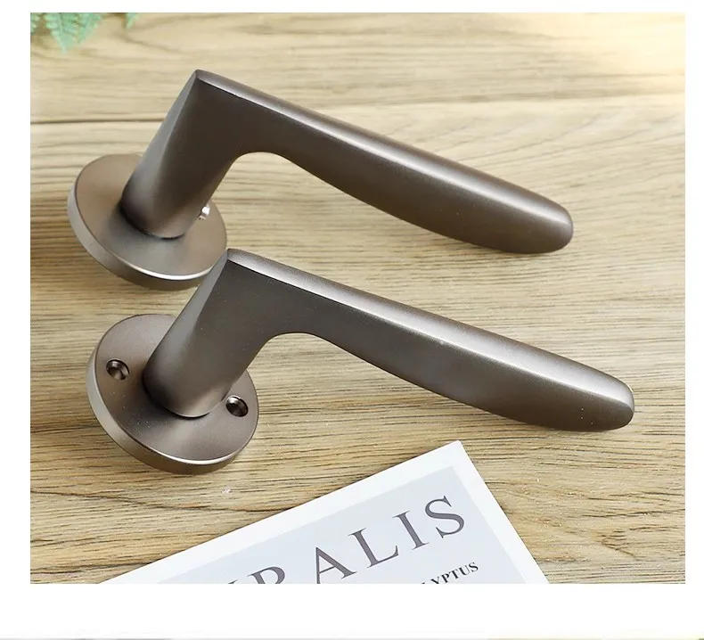 Description Picture 4 of itemModern Aluminum Bedroom Door Locks Double Side Door Handle Lock Body Set Mute Security Door Lock with Key High Quality Hardware