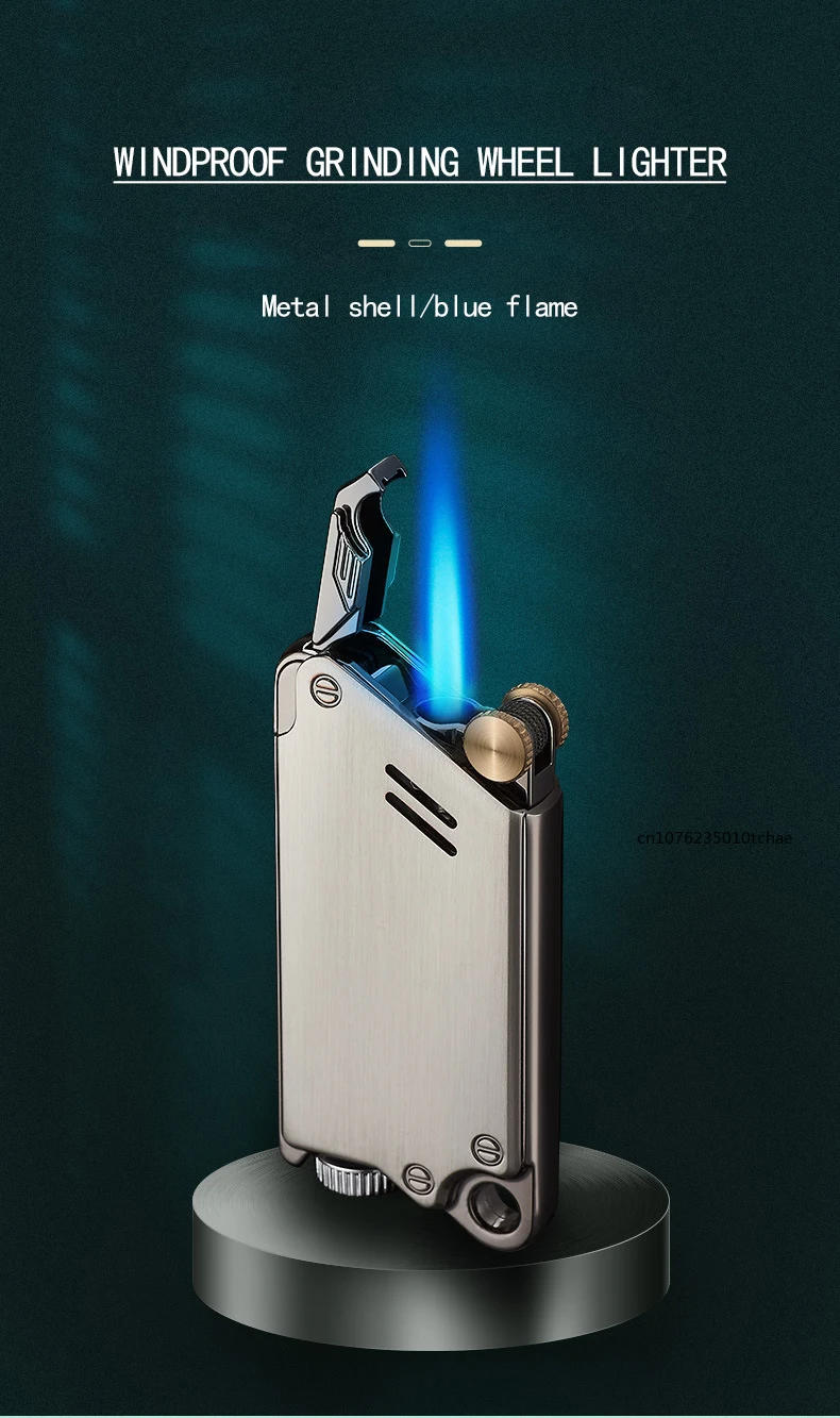 Description Picture 2 of itemUnusual Mechanical Sense Jet Torch Lighter Windproof Waterproof Inflatable Butane Cigarette Lighter Smoking Accessories Cool