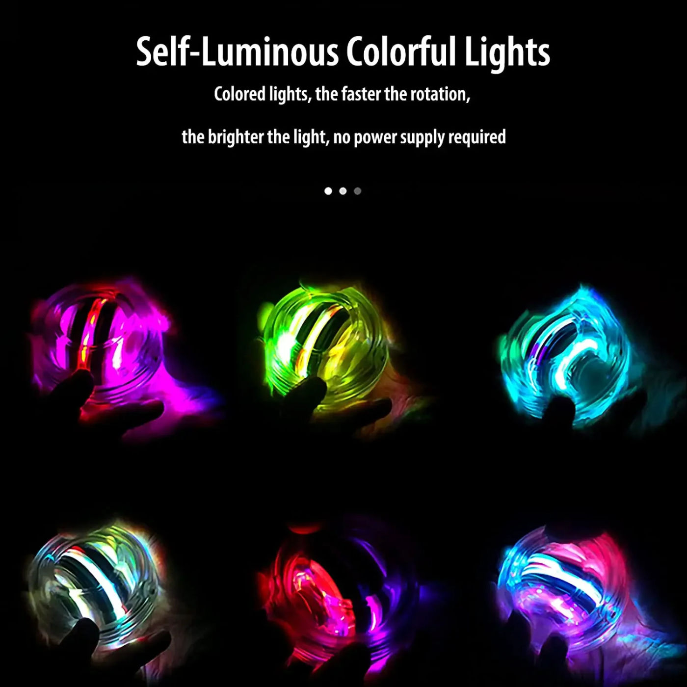 Description Picture 4 of itemAuto-Start Power Gyro Ball Self-Luminous Hand Wrist Forearm Trainer Exercise Joint and Muscle With LED Lights