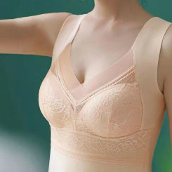 Winter Women Bra Vest Thickened Seamless Double-sided Lace Vest Solid Color V Neck Sleeveless Breast Pads Lady Bottoming Top