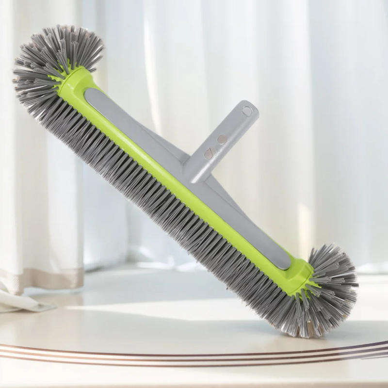 Description Picture 4 of item17.5 Inch Swimming Pool Scrub Brushes Heavy Duty Pool Brush Head Cleaning Brush Head for Cleaning Pool Tiles Walls Floor Steps