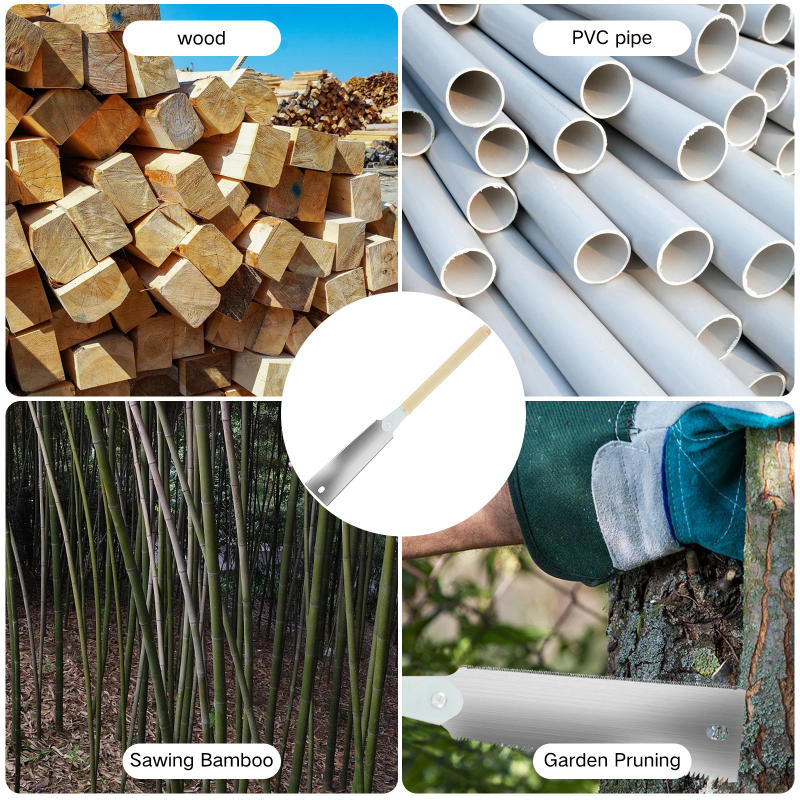 Description Picture 5 of itemJapanese Hand Saw 9.3inch High Carbon Steel Double Edged Handsaw Incisive Handle Pull Saw 10/17 TPI Woodworking Cutting Tool