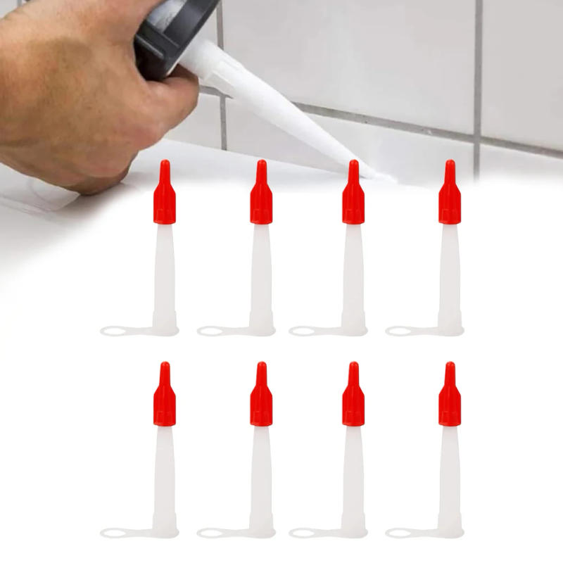 Description Picture 6 of item8PCS Caulking Nozzles Plastic Glass Glue Tip Mouth Caulk Nozzle Cap Silicone Tube Spout Cap Improvement Construction Tool Parts