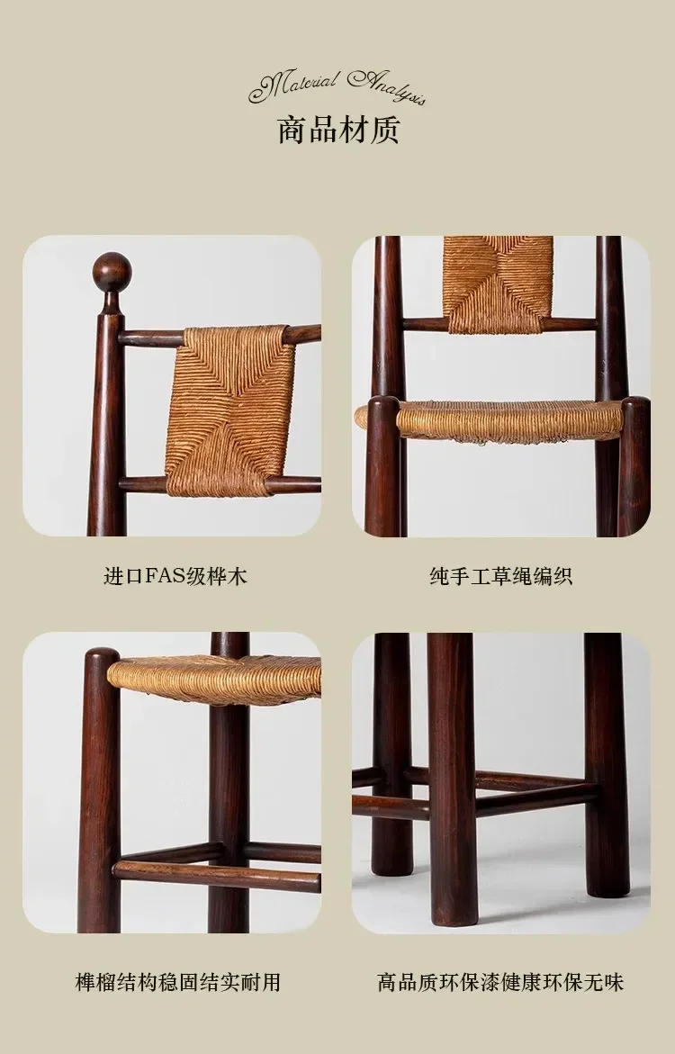 Description Picture 4 of itemBackrest Wooden Dining Chair Living Room Nordic Restaurant Designer Dining Chair Luxury Sillas De Comedor Home Furniture LV40DC