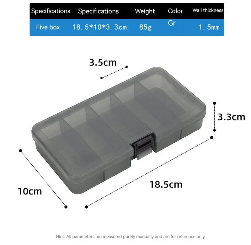 Description Picture 2 of itemPRO BEROS 5/10 Compartments Fishing Tackle Boxes Fishing Lure Plastic Box Organizer Fishing Bait Tackle Storage Case Pesca Tools