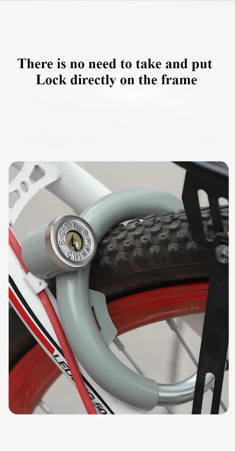 Description Picture 2 of itemBicycle Lock Anti-theft Locked Mountain Bike Electric Car Battery Car Locks Circular Lock-On Outdoor Bicycle Lock Accessories