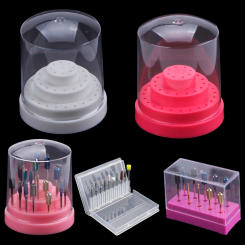 48 Holes Acrylic Nail Drill Bits Holder Manicure Milling Empty Storage Box Stand Cutter Container Nail Accessories Tool