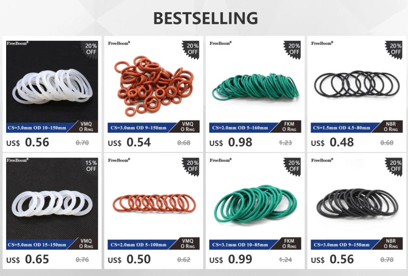 Description Picture 2 of item10/50pcs VMQ Silicone Ring Gasket CS 2mm OD 5 ~ 100mm Food Grade Waterproof Washer Rubber Silicone Gasket Rubber O-ring White